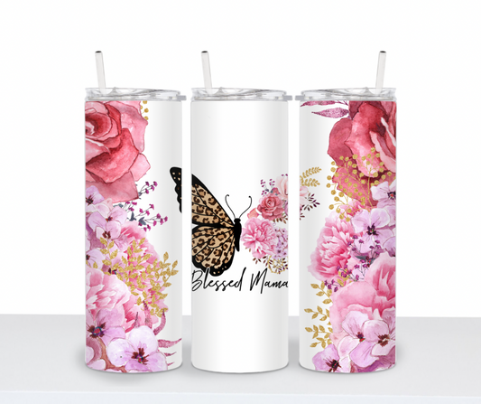 Blessed Mana Pink Floral 20oz Tumbler