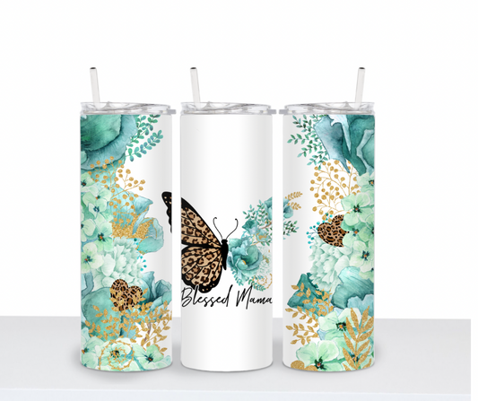 Blue Blessed Mama 20oz Tumbler